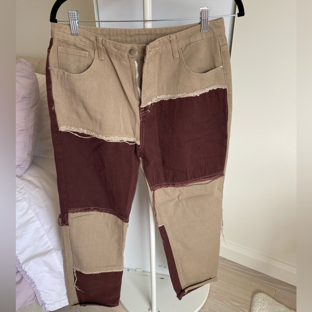 Wide leg jeans - brown